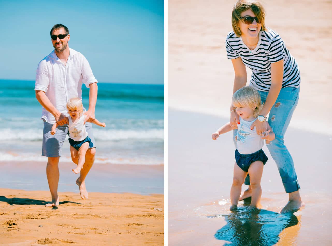 fotos en la playa sesion de ñiños en zarauz