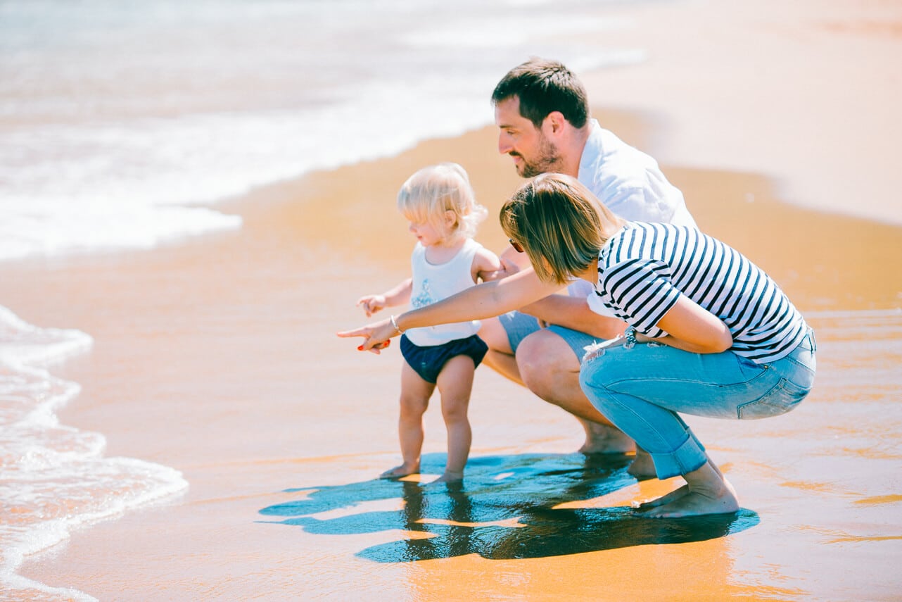 sesion de fotos en la playa con niños