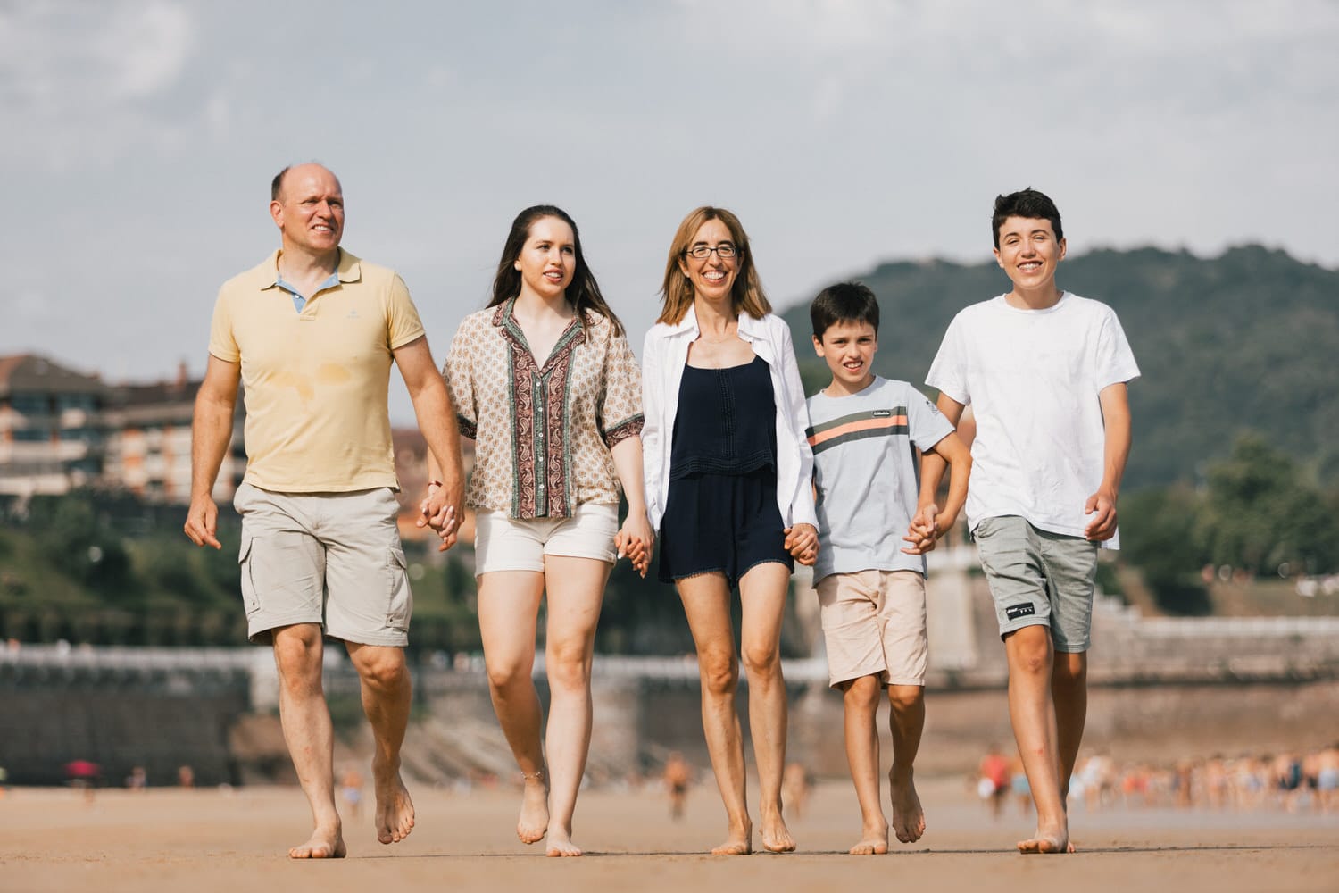 Vacation family portrait in Monte Igueldo, San Sebastián